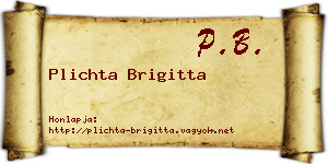 Plichta Brigitta névjegykártya